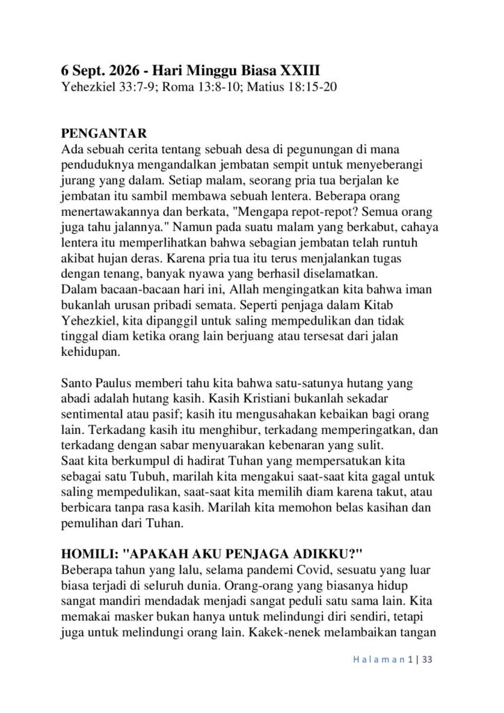 thumbnail of 23rd Week of Ord Year (A) Indonesian