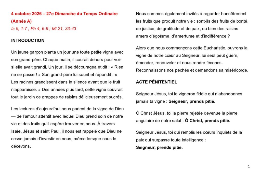 thumbnail of 27.Week Ord. Year 2026 (A) – French