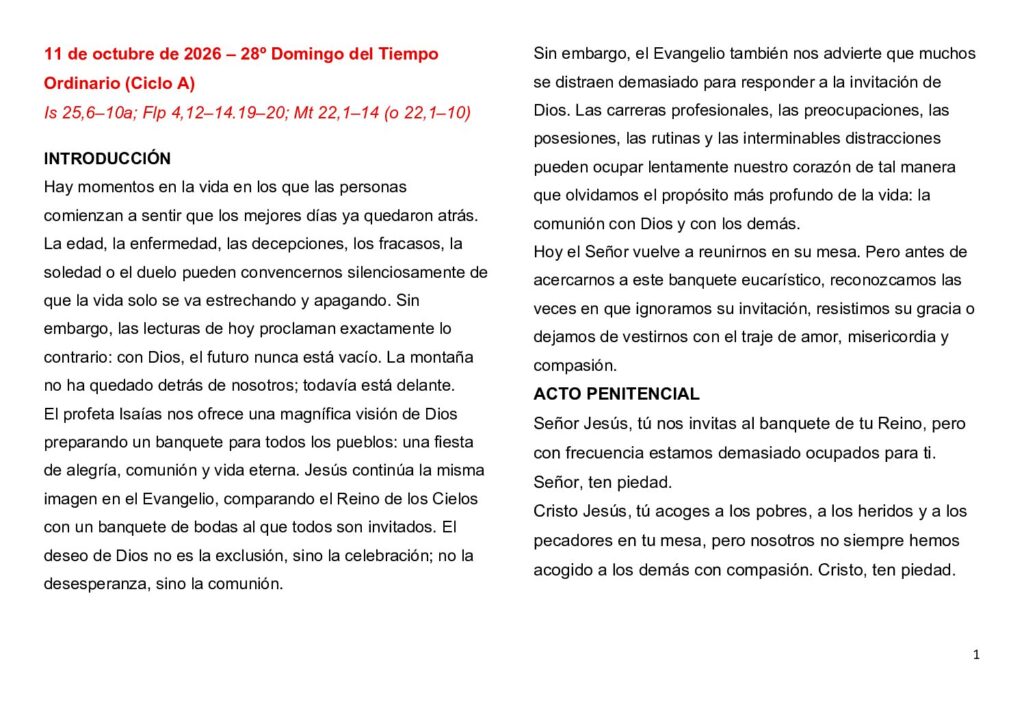 thumbnail of 28. Semana del Tiempo Ordinario 2026 (A) -Spanish