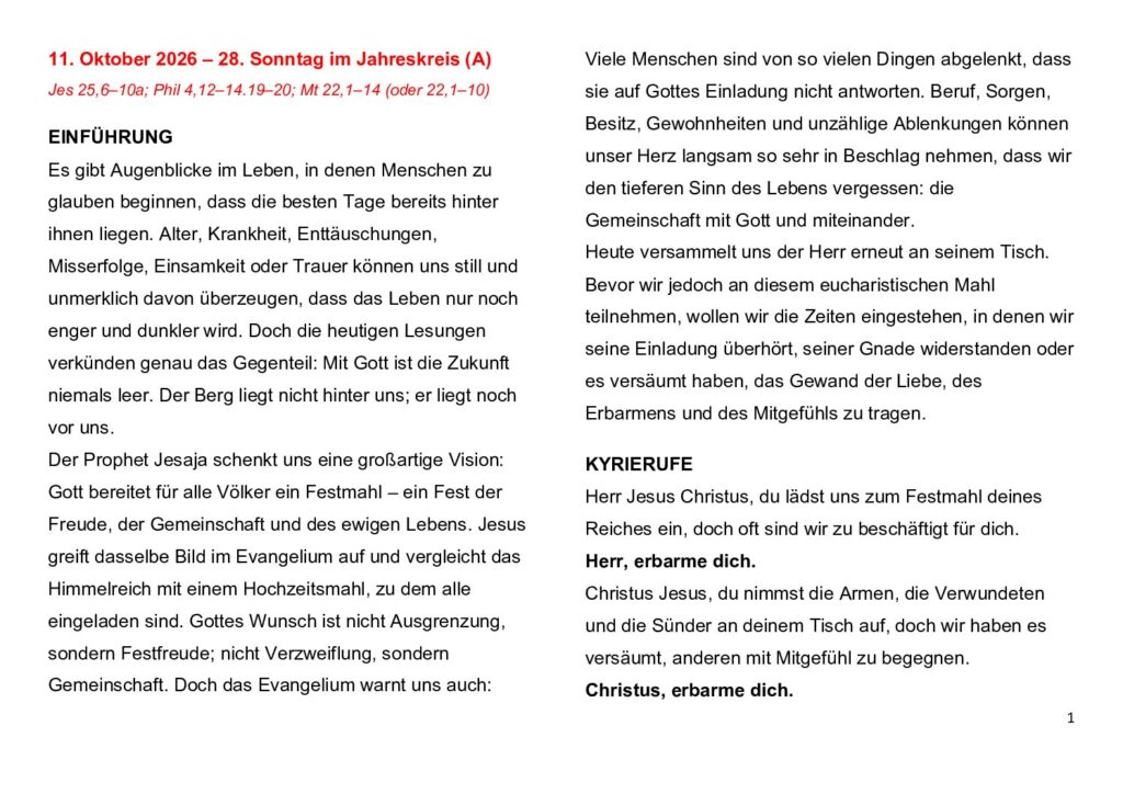 thumbnail of 28.Week Ord. Year 2026 (A) -Deutsch