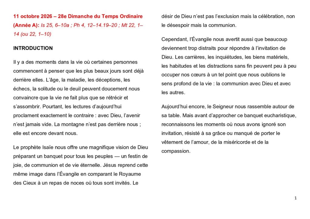 thumbnail of 28.Week Ord. Year 2026 (A) – French