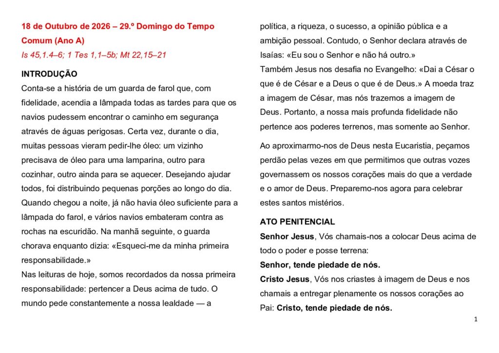 thumbnail of 29.Week Ord. Year 2026 (A) – Portuguese
