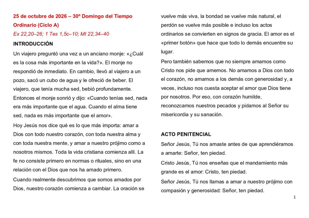 thumbnail of 30. Semana del Tiempo Ordinario 2026 (A) -Spanish