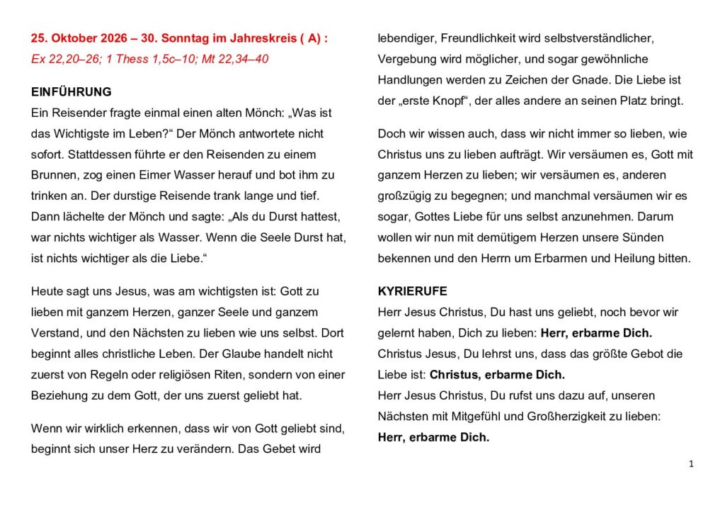 thumbnail of 30.Week Ord. Year 2026 (A) – Deutsch